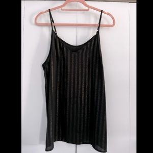 Mossimo black and gold striped blouse